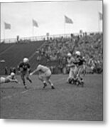 Football Players In Action #1 Metal Print