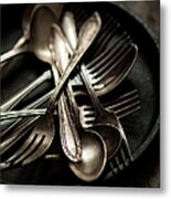 Forks And Spoons #1 Metal Print