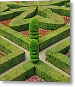 Formal Hedged Garden Of Villandry #1 Metal Print