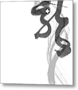 Japanese Script Dragon Turned Into A #1 Metal Print