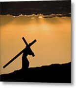 Jesus Christ Carrying The Cross #1 Metal Print