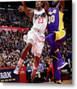 Los Angeles Lakers V La Clippers Metal Print