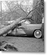 Man Looking At His Damaged Car #1 Metal Print