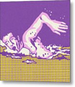 Man Swimming #1 Metal Print