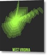 Map Of West Virginia #1 Metal Print
