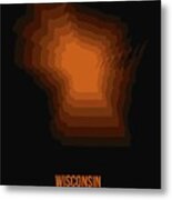 Map Of Wisconsin Metal Print Map Of Wisconsin Metal Print