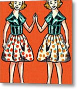 Mirror Image Of A Girl #1 Metal Print