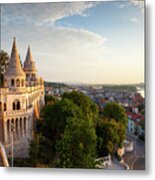Morning View Of Fisherman's Bastion In Historic City Centre Of Buda. #1 Metal Print