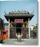 Na Tcha Temple Small Chinese Shrine Landmark In Macau China #1 Metal Print