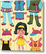 Paper Doll And Clothes #1 Metal Poster
