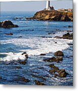 Pigeon Point Lighthouse At Pescadero #1 Metal Print
