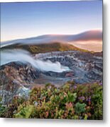 Poas Volcano Crater At Sunset, Costa #1 Metal Print