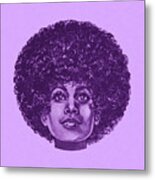 Portrait Of A Woman With An Afro #1 Metal Print