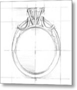 Ring Design Iv #1 Metal Print
