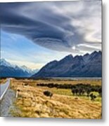 Road To The Mount Cook The Highest Pick #1 Metal Print