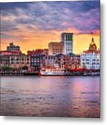 Savannah, Georgia, Usa Skyline #1 Metal Print