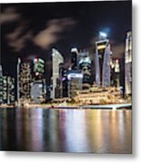 Singapore By Night #1 Metal Print