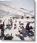 Skiers At Verbier #1 Metal Print