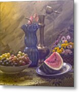 Still Life With Melon #1 Metal Print