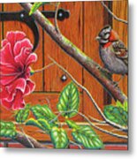 The Sparrow Who Visit Your Window #1 Metal Print