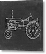 Tractor Blueprint Iii #1 Metal Print