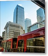Train In Subway Station At Canary #1 Metal Print