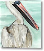 Turquoise Pelican I #1 Metal Print