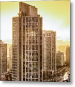 Downtown Yaletown Twilight Thunder Storm - Vancouver British Columbia Canada Summer Metal Print
