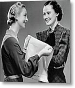 Two Women Talking #1 Metal Print