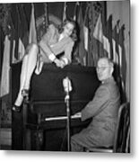 Vice-president Truman Plays Piano #1 Metal Print