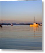 10/11/13 Morecambe. Fishing Boats Moored In The Bay. Metal Print