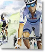 10 Froome And Kristoff Climbing Metal Print