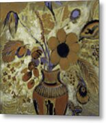 Etruscan Vase With Flowers #11 Metal Print