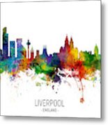 Liverpool England Skyline #14 Metal Print