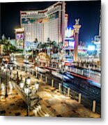 Las Vegas Nevada Evening City Lights And Street Views by Alex Grichenko