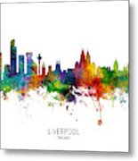 Liverpool England Skyline #16 Metal Print