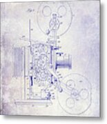 1902 Movie Projecting Patent Blueprint Metal Print