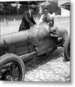1920s Indy Duesenberg Racer With Eddie Rickenbacker Metal Print
