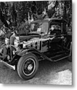 1932 Antique Chevrolet Bw Metal Print