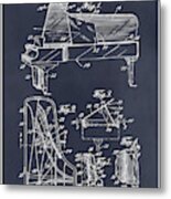 1938 Beck Steinway Grand Piano Patent Print Blackboard Metal Print