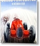 1939 Grand Prix Of Zurich Featuring Alfa Romeo 8c2900b Metal Print