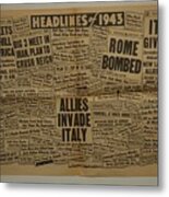 1943 Headlines Metal Print
