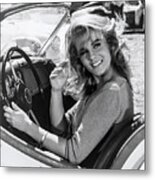 1960s Ann Margaret In Triumph Tr3 Roadster Metal Print
