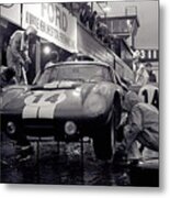1960s Rainy Pit Stop At Le Mans Metal Print