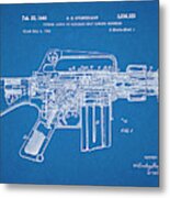 1966 Ar15 Assault Rifle Patent Print, M-16, Blueprint Metal Print