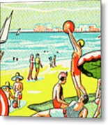A Day At The Beach #2 Metal Print