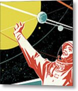 Astronaut In Outer Space #2 Metal Print