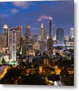 Bangkok Cityscape At Dusk. Landscape #2 Metal Print