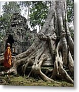 Buddhist Monk At Angkor Wat Temple #2 Metal Print