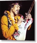 Jimi Hendrix Playing Guitar At Monterey International Pop Festival #2 Metal Print